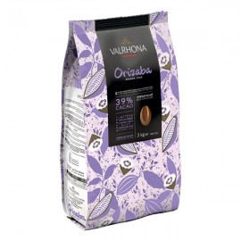 Valrhona Valrhona Orizaba Lactée Les Feves 39% Milk Chocolate Couverture Discs - 3 kg 6640