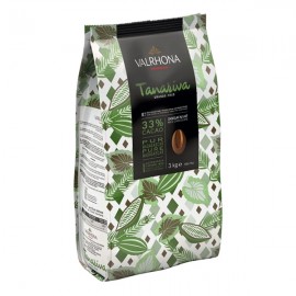 Valrhona Valrhona Tanariva Lactée Les Feves 33% Single Origin Milk Chocolate Discs - 3kg