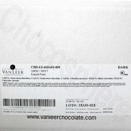 Callebaut Barry-Callebaut's Van Leer Forte 49% Dark Chocolate Inclusion Box - 50 lb CHD-EZ-6031401-050