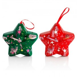 Venchi Venchi Anna Higgie Holiday Green or Red Star Tin 3 piece - 37 grams 108370 italy italian