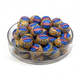 Venchi Venchi Cannolo Ricotta Cherry Orange & Biscuit in 56% Dark Chocolate Bag - 1kg 104415