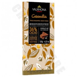 Valrhona Lait Caramelia Crunchy Pearls Chocolate Bar - 120g