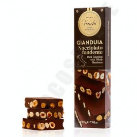 Venchi Dark Gianduja with Hazelnuts Bar - 200g